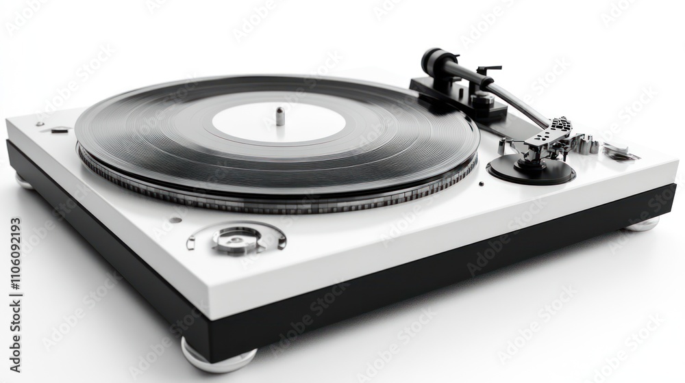 Stylish Modern Turntable Plays Vinyl Records Stylish Modern Turntable Plays Vinyl Records