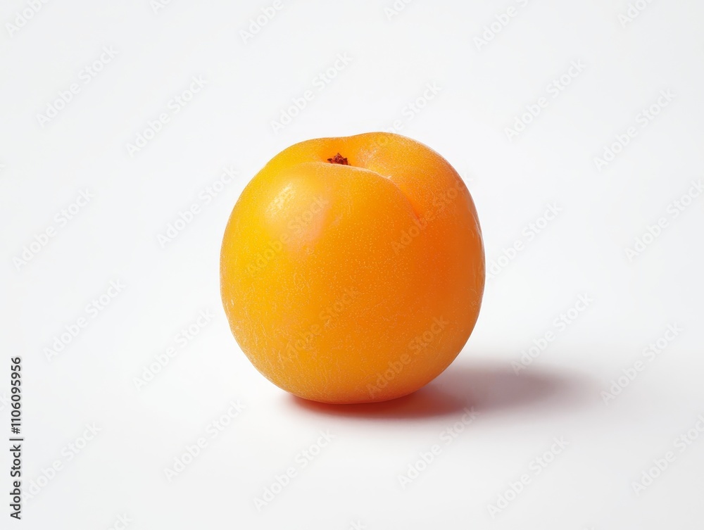 Fresh Organic Apricot with Golden Orange Skin and Succulent Texture on White Background Fresh Organic Apricot with Golden Orange Skin and Succulent Texture on White Background