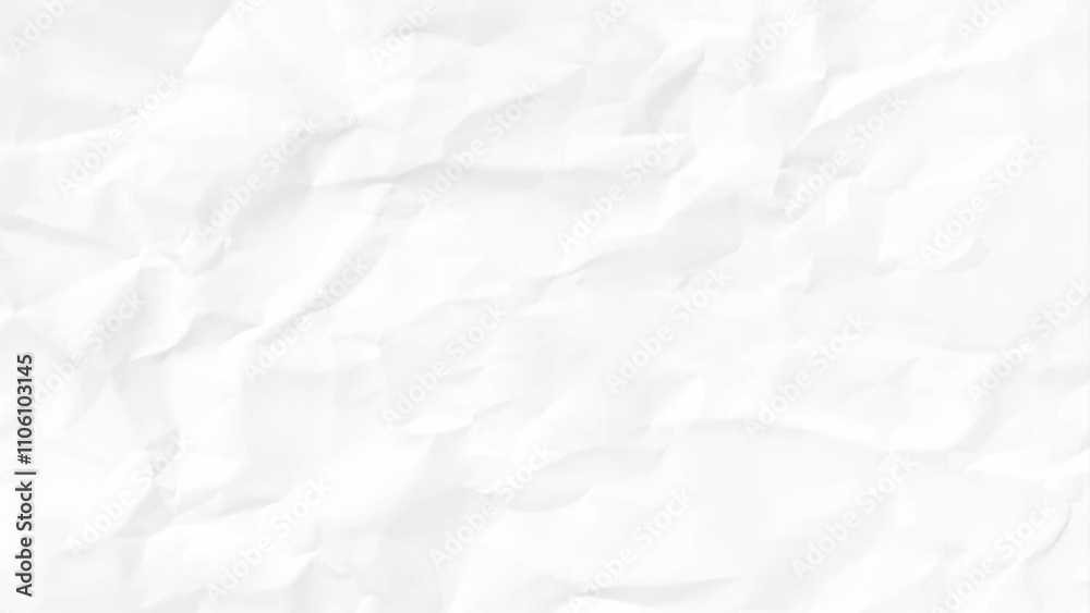 Obraz premium Abstract white crumpled paper texture background. 