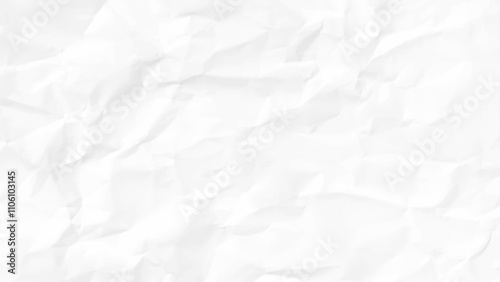 Abstract white crumpled paper texture background.	