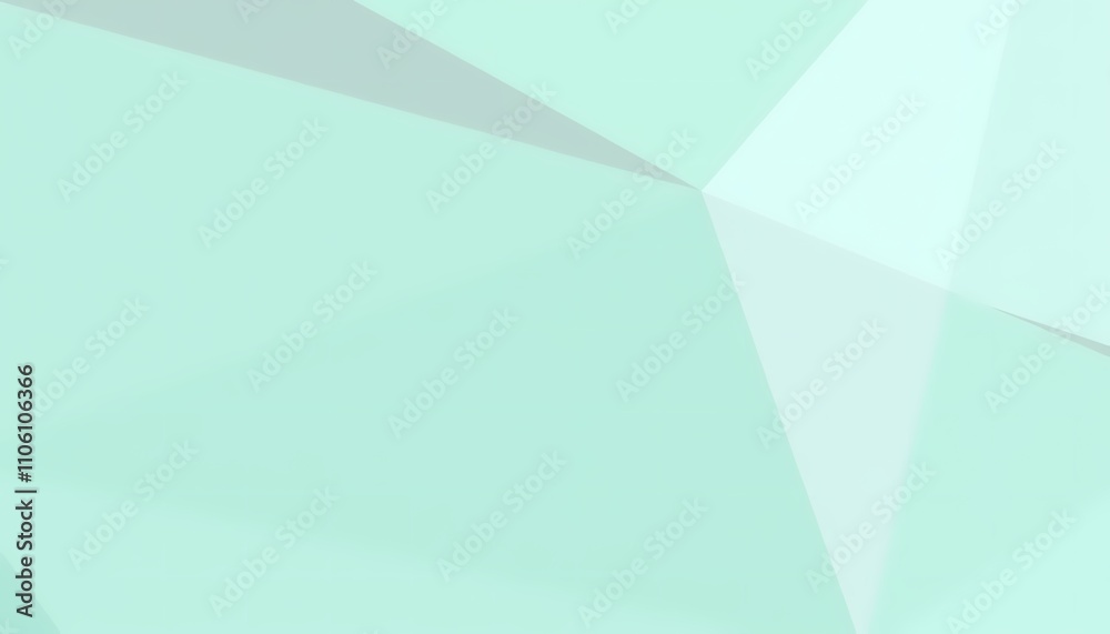 Fototapeta premium Green geometric abstract with sharp edges