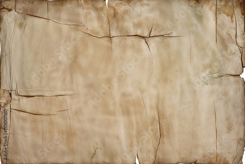 Soft Creamy Vintage Papyrus Texture with Knicks Old Grained Watercolor Canvas Background photo