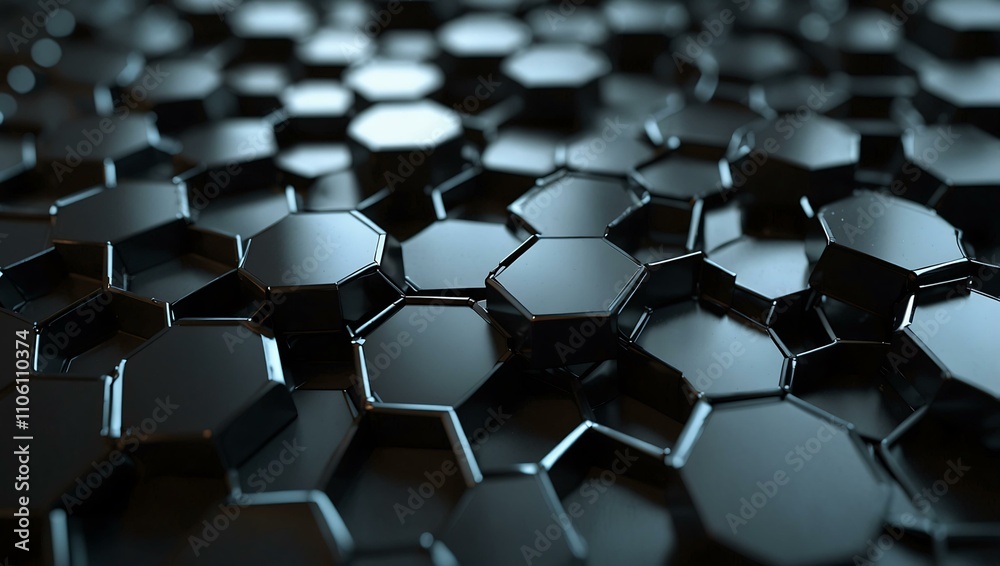 Futuristic honeycomb black pattern. Futuristic honeycomb black pattern.