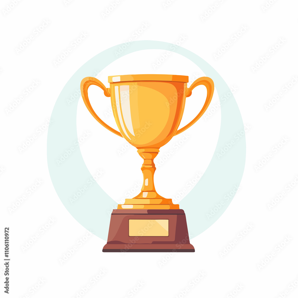 Flat Trophy Illustration Vector for Award Designs Flat Trophy Illustration Vector for Award Designs