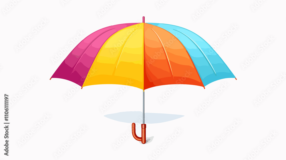 Top View Umbrella Icon Design Isolated on White Background Top View Umbrella Icon Design Isolated on White Background