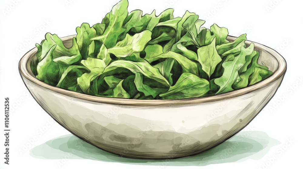 A bowl brimming with leafy greens and vibrant, fresh salad ingredients.
A bowl brimming with leafy greens and vibrant, fresh salad ingredients.