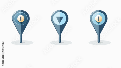 Free Download Silver Map Pin Icon on White Background - Professional Image for Location Services and Navigation - GFXLoad