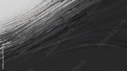 Dark Gray Brush Stroke Isolated On White Background