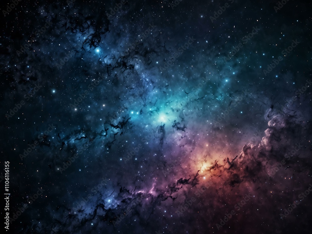 Naklejka premium Galaxy background filled with stars.