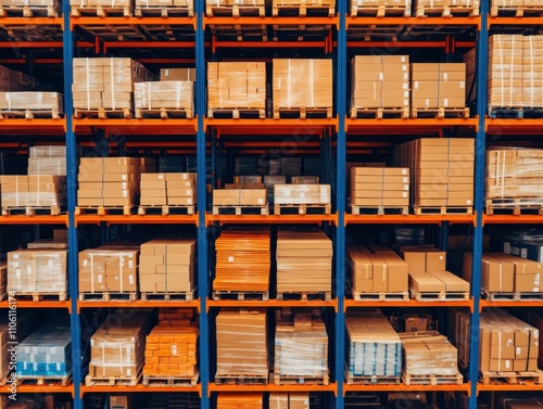 Efficient warehouse storage solutions urban storehouse product inventory management industrial environment aerial view optimizing logistics operations