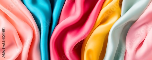 Vibrant silk fabric texture