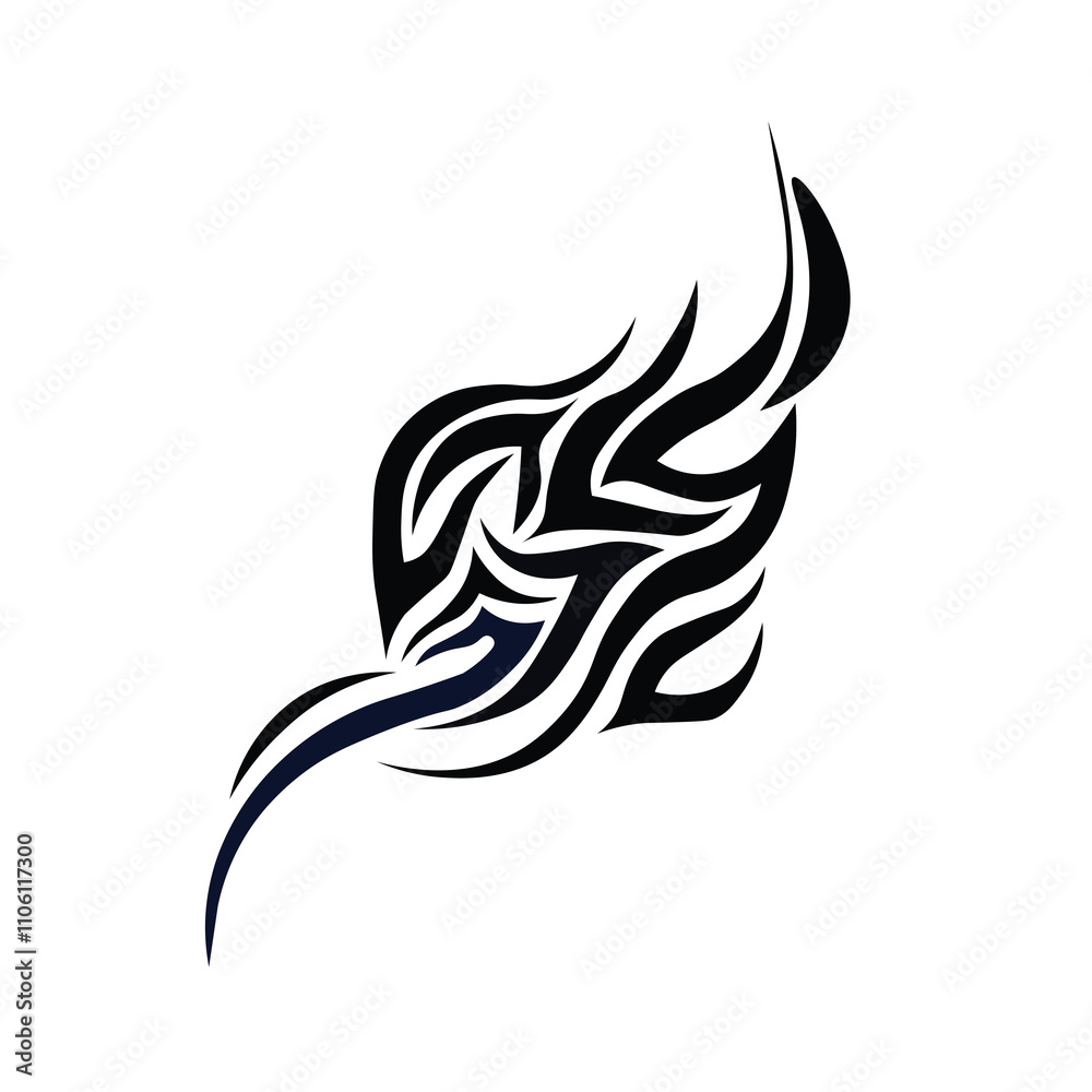 Floral Design A classic black and white floral design element featuring elegant, curved leaves and intricate detailing. Ornamental Perfect for use in decorative borders, logos Floral Design A classic black and white floral design element featuring elegant, curved leaves and intricate detailing. Ornamental Perfect for use in decorative borders, logos