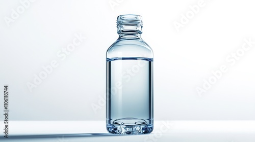 Clear Plastic Bottle Partially Filled With Water