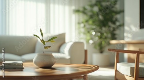 Serene Minimalist Living Room Interior Design