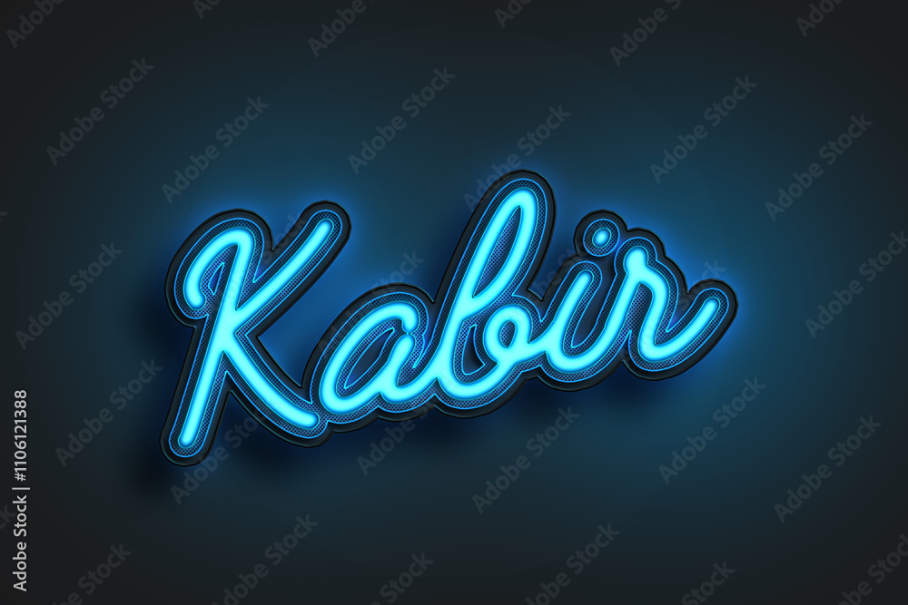 Neon Light Editable Text Effect of Hindi name Kabir. Neon Light Editable Text Effect of Hindi name Kabir.