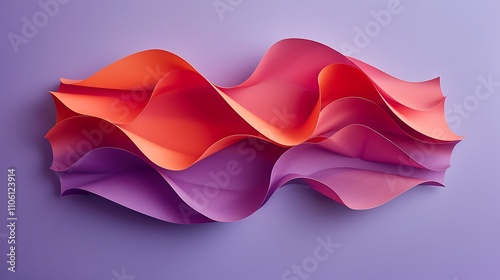 Red stepless pink paper on purple background photo