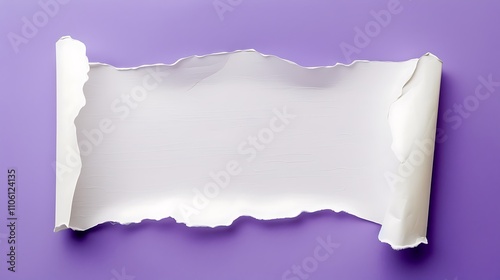 Red Stepless white paper on purple background photo