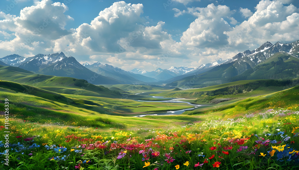 Meadow Landscape Background