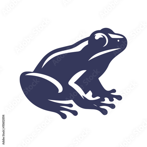 Frog Silhouette Vector Art Illustration photo