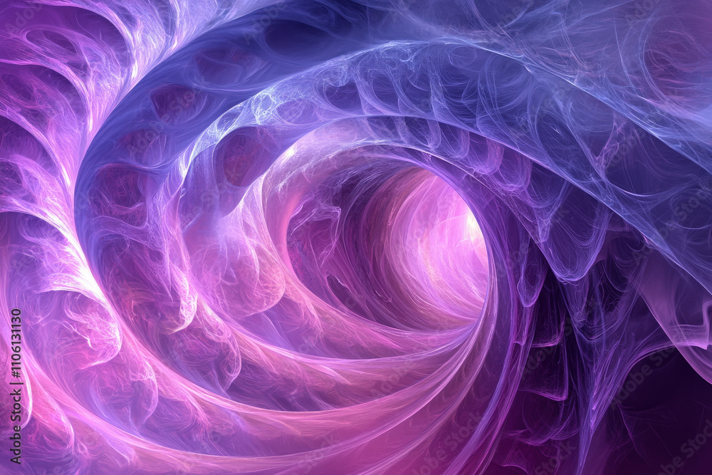 Fototapeta premium Purple and Blue Swirling Smoke in Motion