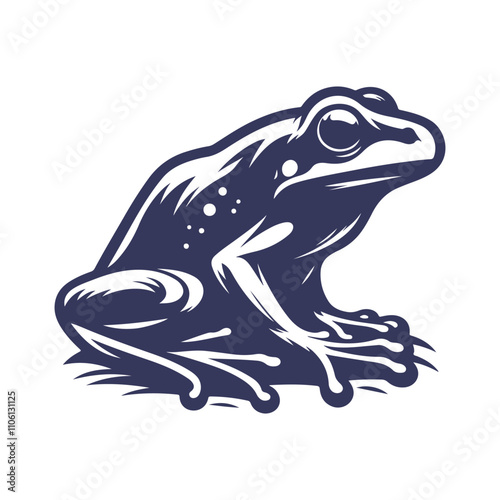 Frog Silhouette Vector Art Illustration photo