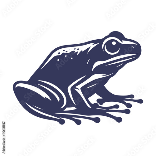 Frog Silhouette Vector Art Illustration photo