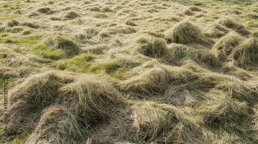Sluggish Grass in Harvested Hayfield: Dried Grass during Agriculture Field Harvesting Sluggish Grass in Harvested Hayfield: Dried Grass during Agriculture Field Harvesting