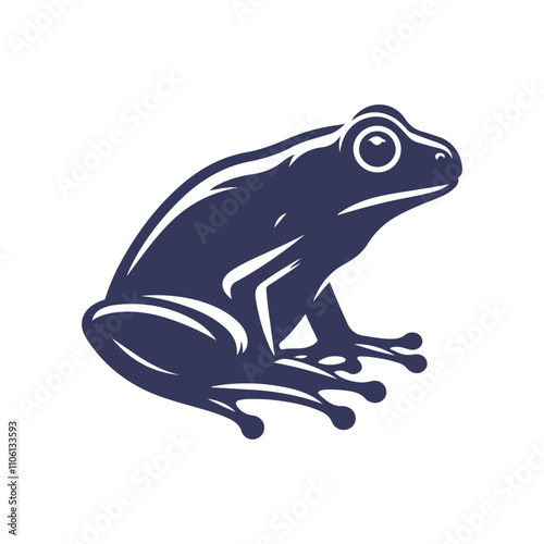 Frog Silhouette Vector Art Illustration photo