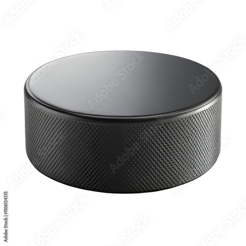 The hockey puck isolated on a transparent background. AI Generative