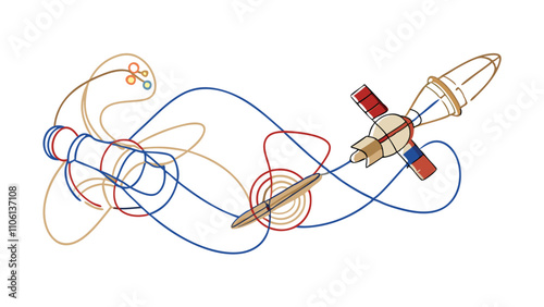 Futuristic Space Technology Illustration