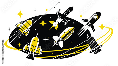 Futuristic Space Technology Illustration