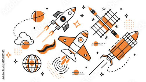 Futuristic Space Technology Illustration