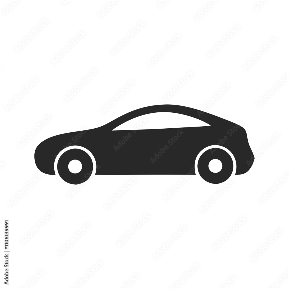 Vector design of car outline art icon with clear lines and minimal style Vector design of car outline art icon with clear lines and minimal style