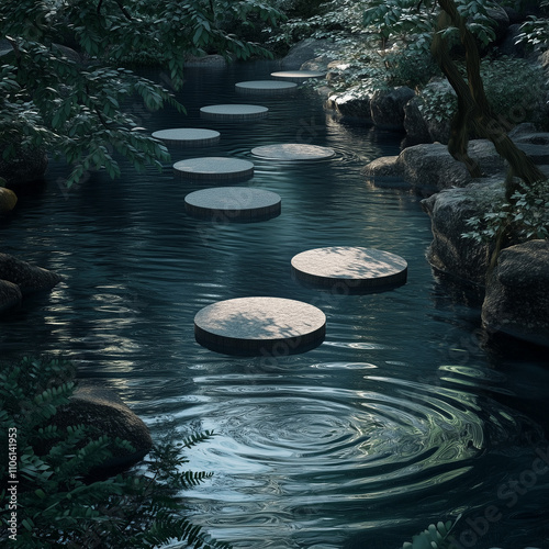 Stepping Stones Across a Pond
