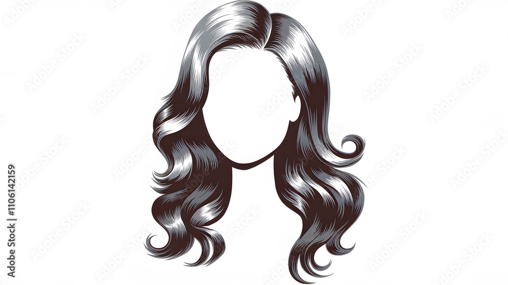 Pixel art of a woman hair that invites artistic interpretation Pixel art of a woman hair that invites artistic interpretation