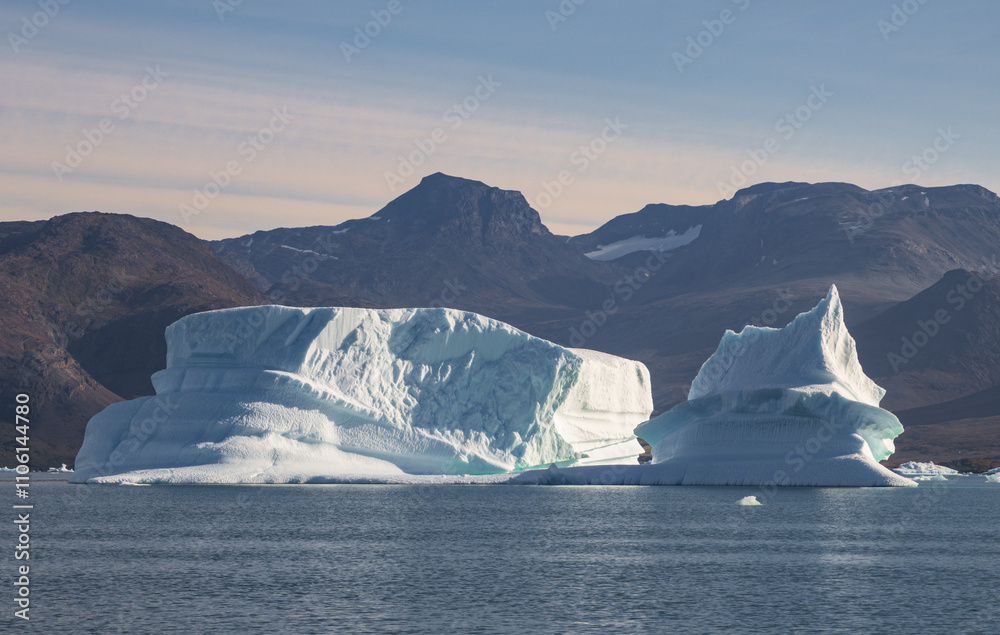 Icebergs in the fjords of south Greenland	
