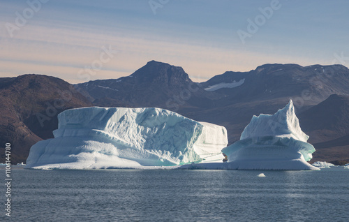 Icebergs in the fjords of south Greenland	 photo