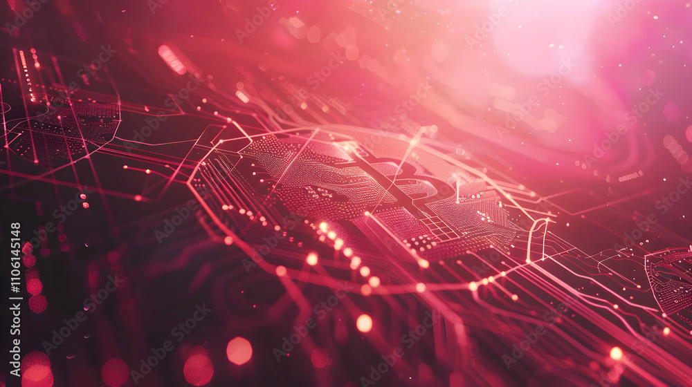 Obraz premium Futuristic Network Grid Design