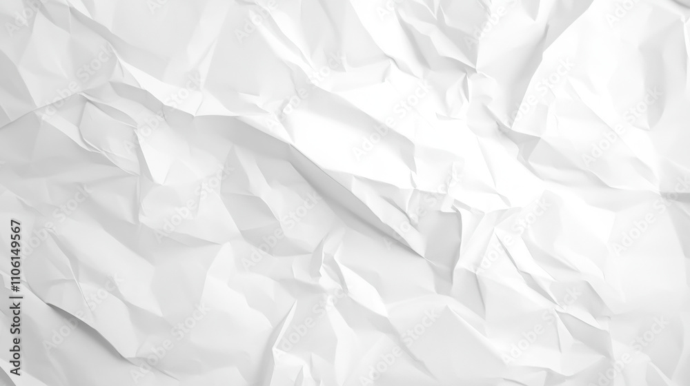 Crisp white paper texture with subtle wrinkles, creating dynamic and interesting visual. Perfect for backgrounds or artistic projects Crisp white paper texture with subtle wrinkles, creating dynamic and interesting visual. Perfect for backgrounds or artistic projects