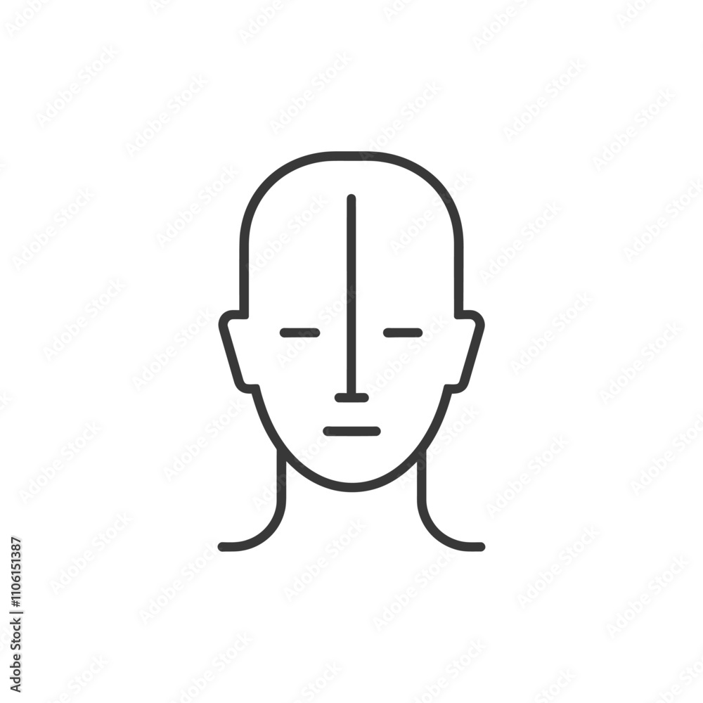 Line Drawing Of A Human Head And Neck Line Drawing Of A Human Head And Neck