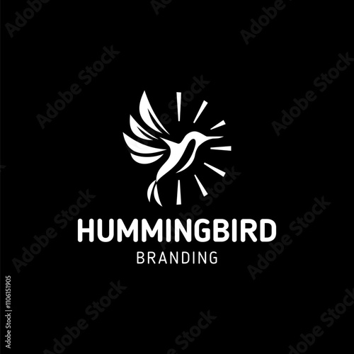 Hummingbird Logo Branding Vector design