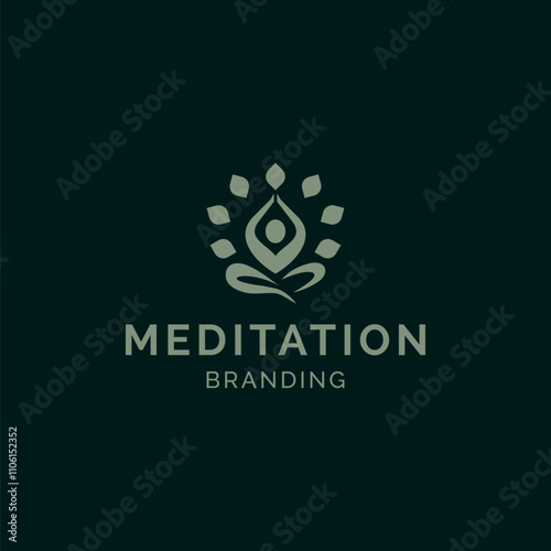 Meditation Yoga Life Branding Vector