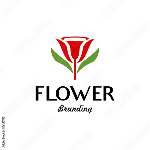 Rose Flower Elegance Logo Vector