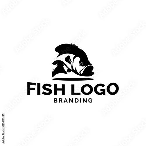 Simple Fish Logo Branding Vector