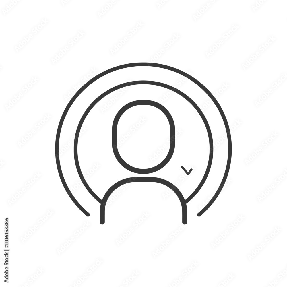 Line Drawing Of A Person With Checkmark Inside A Circle Line Drawing Of A Person With Checkmark Inside A Circle