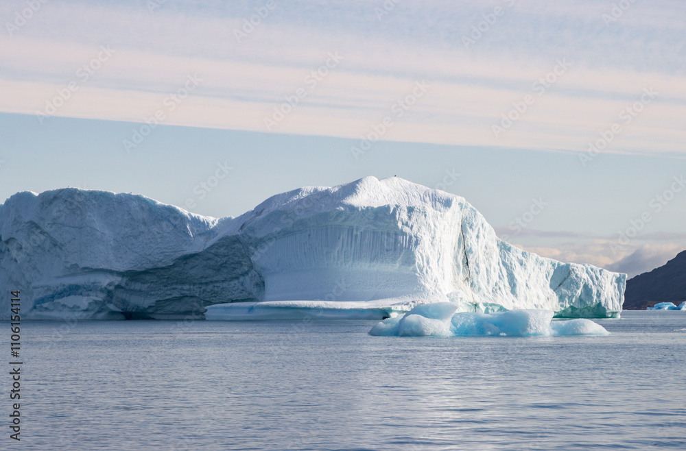 Icebergs in the fjords of south Greenland Icebergs in the fjords of south Greenland