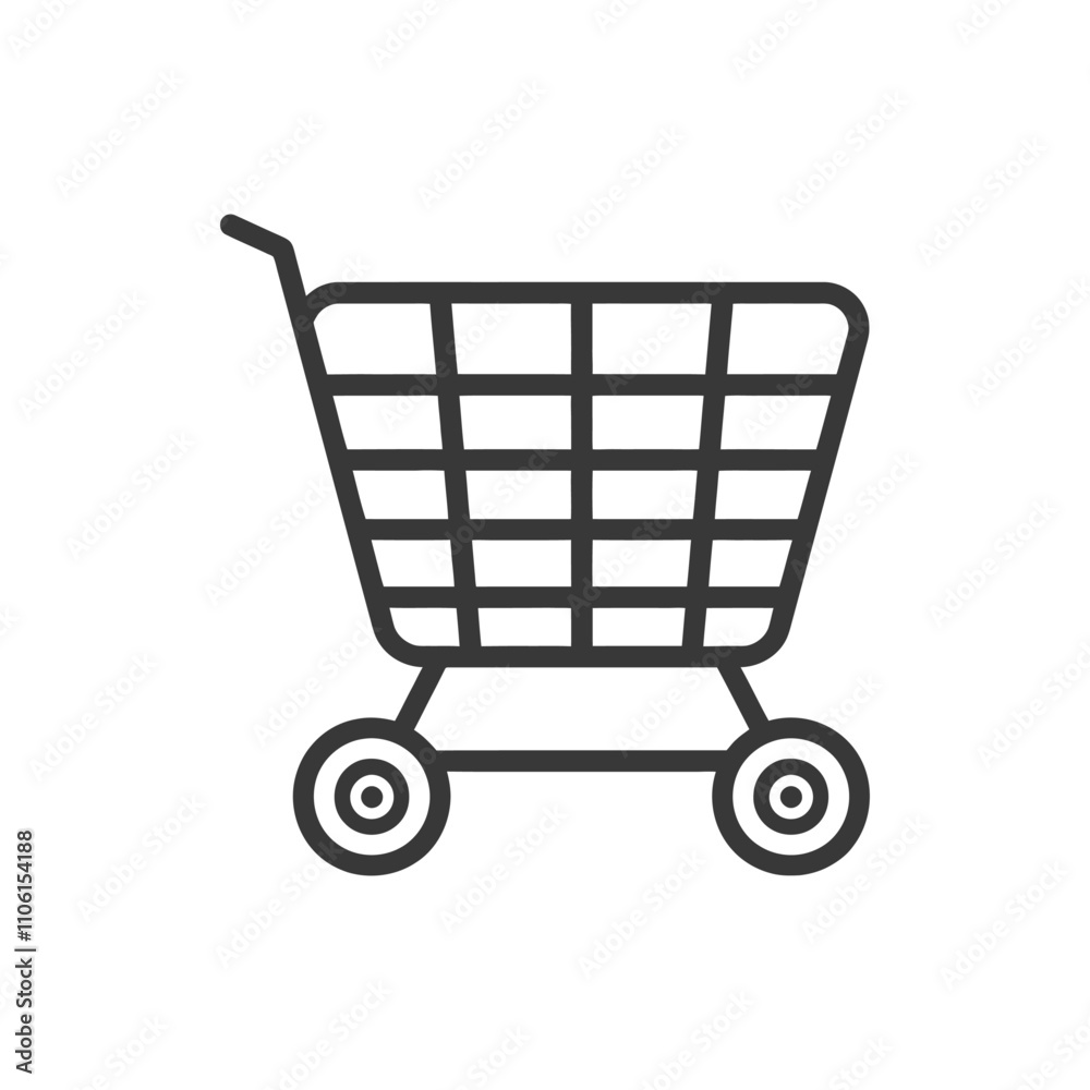 Line Drawing Of A Shopping Cart With Two Wheels Line Drawing Of A Shopping Cart With Two Wheels