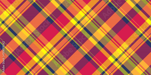 Fur pattern textile fabric, repeat tartan check plaid. Home background seamless texture vector in red and blue colors.