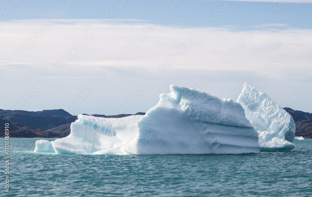 Icebergs in the fjords of south Greenland Icebergs in the fjords of south Greenland