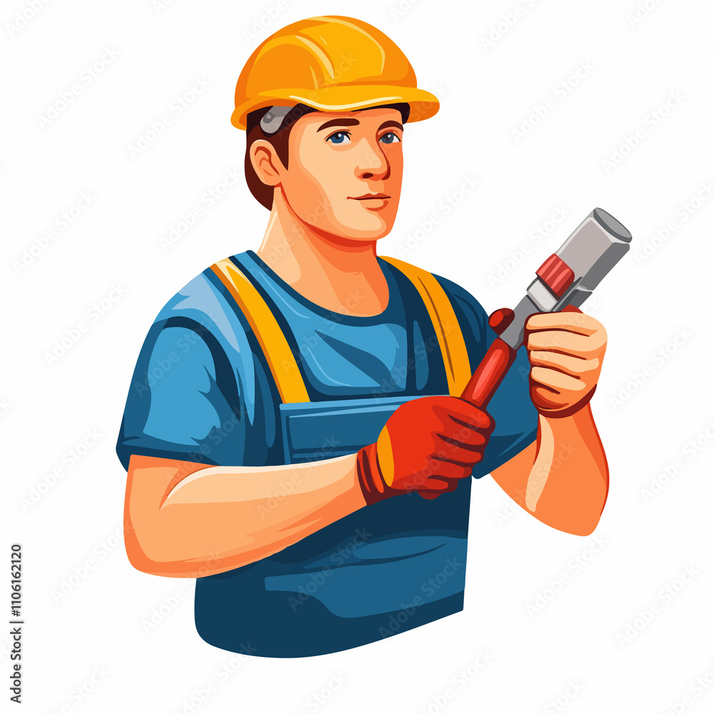 Professional Repair Worker or Handyman Icon Vector Illustration Professional Repair Worker or Handyman Icon Vector Illustration